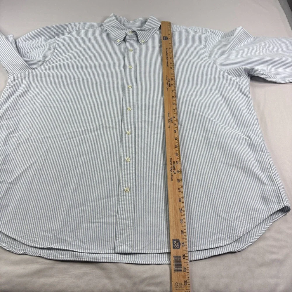 Polo Ralph Lauren Shirt Mens 2XB Big Blue Striped Flesh Pony Button Up